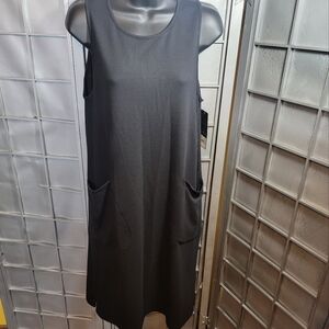 Kinesis XS long black sleeveless dress